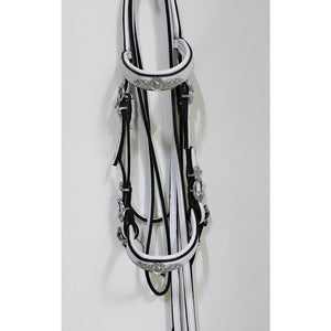 Elegant Double Baroque Bridle in white and black