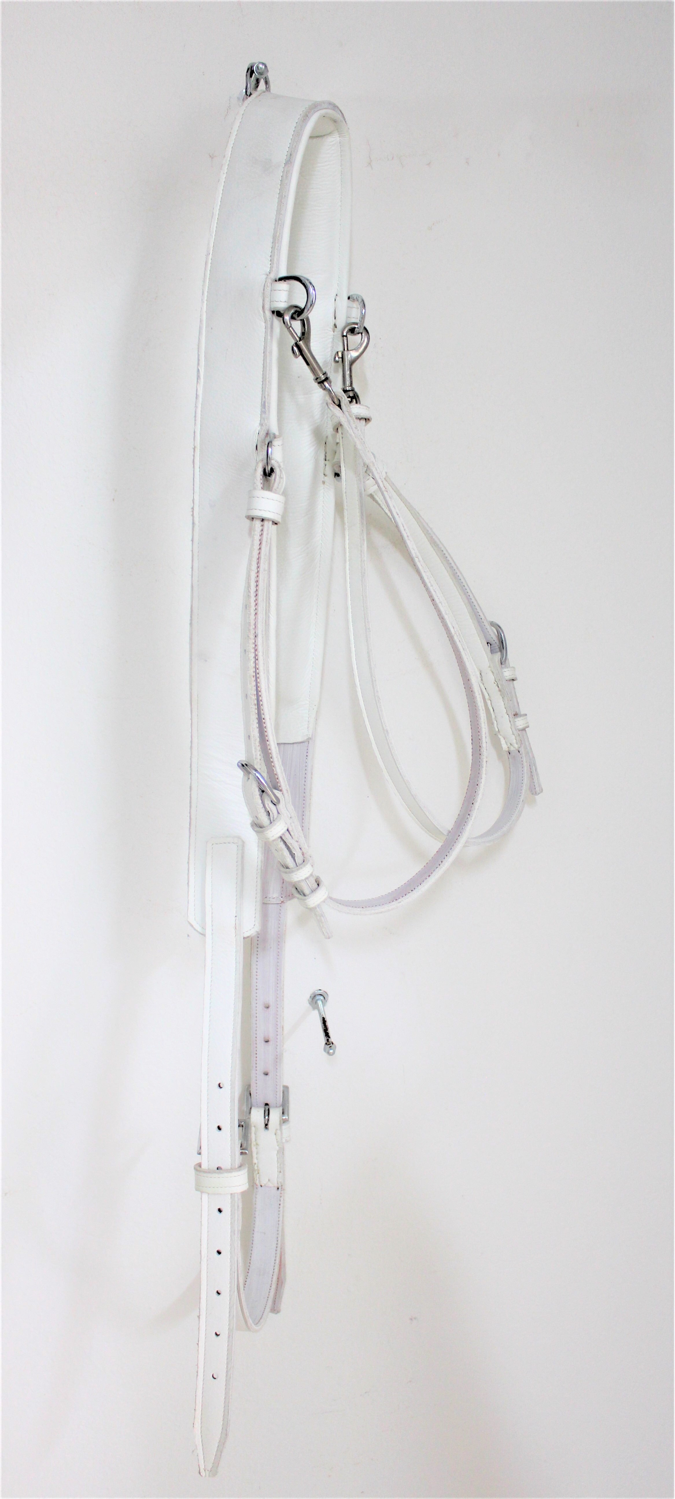 VMCS white leather surcingle complete with side reins